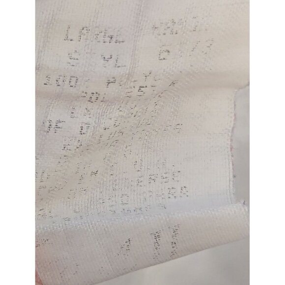 Vintage White Sleeveless Jacquard Tank Top With Lace Trim Scoop Neck - Picture 5 of 5